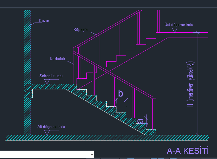 merdiven-kesit-planı